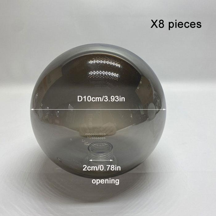 

D10cm D12cm D15cm Smoke G9 Glass Abazur Заміна з 2cm відкриттям Cognac Amber Grey Grey Globe G9 Кришка абажура для деталей
