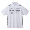 Move Sports SUNSCREEN Mini Pique Authentic Logo Polo Shirt ST5SHS00M_WHBK_L