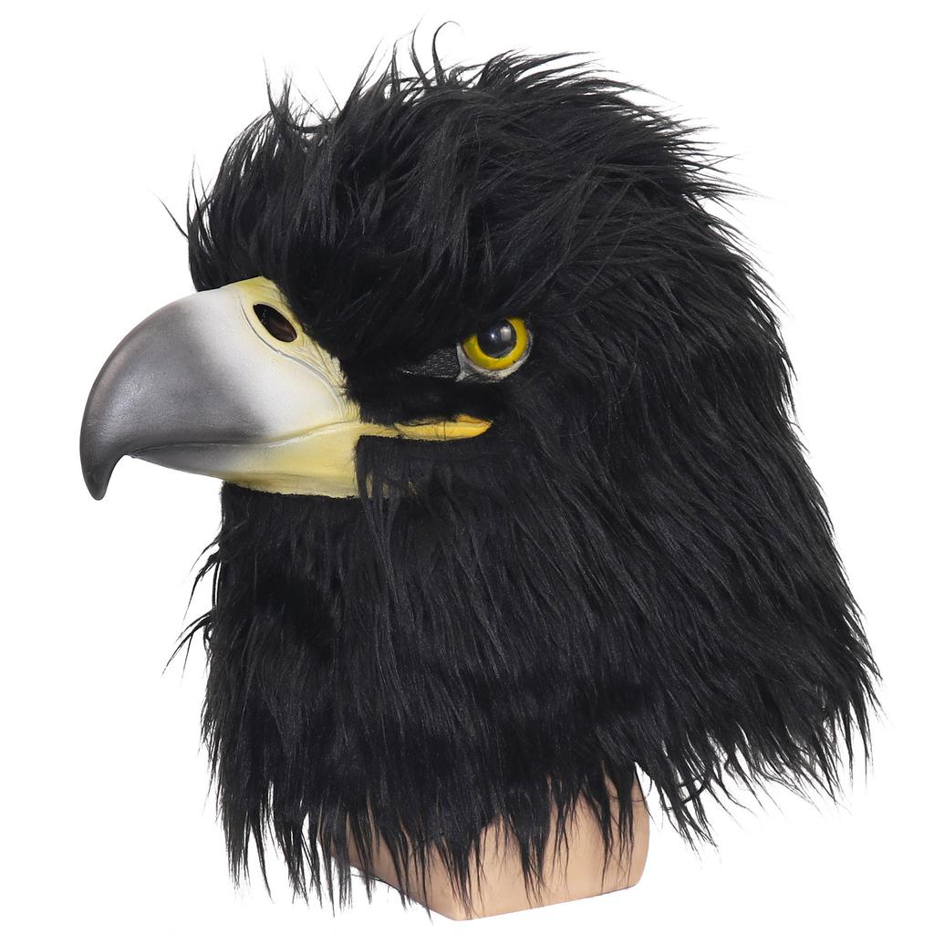 Halloween Cute Animal Raven Mask Raven Headgear Masquerade cos Costume props made of latex