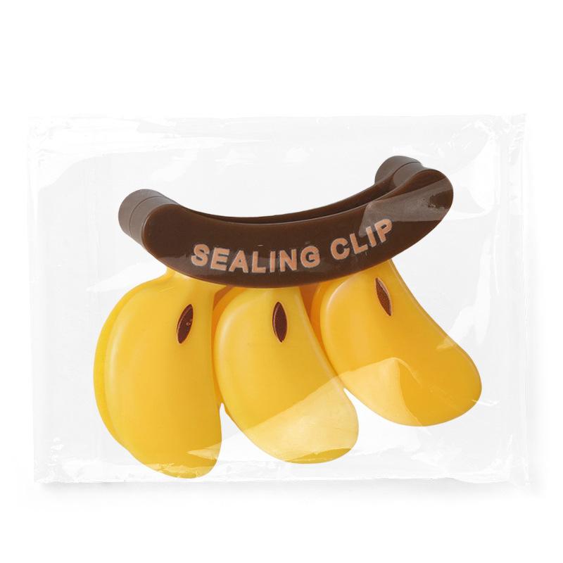 Plastic Banana Magnetic Sealing Clip Moisture-proof Hand Press Fresh-keeping Clip Multifunctional Household Food Bag Clip