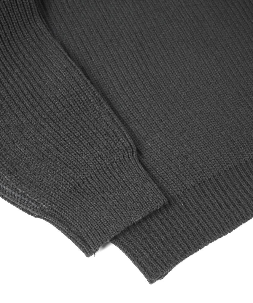 BIRBANTE Multi-Blend Half Zip Knit - Charcoal/Grey