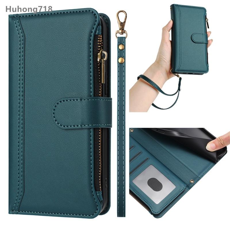 Zipper Leather Case For Iphone 14 15 16 Plus 17 Air Pro Max 16E Wallet Cover Casing