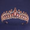 Baroque Red Green Blue Crystal Water Drop Tiara Crown Rhinestone Pageant Diadem Headpiece Bride Wedding & Prom Queen Crown