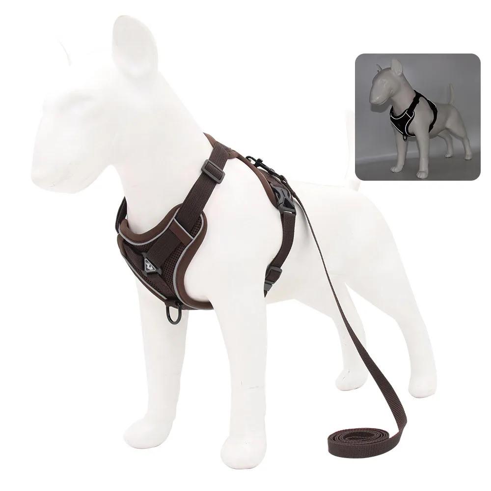 Dog Harness with Leash Adjustable Vest Walking Supplies Soft Breathable Harness Pet Accessories for Cats Small Puppy Dog Lead