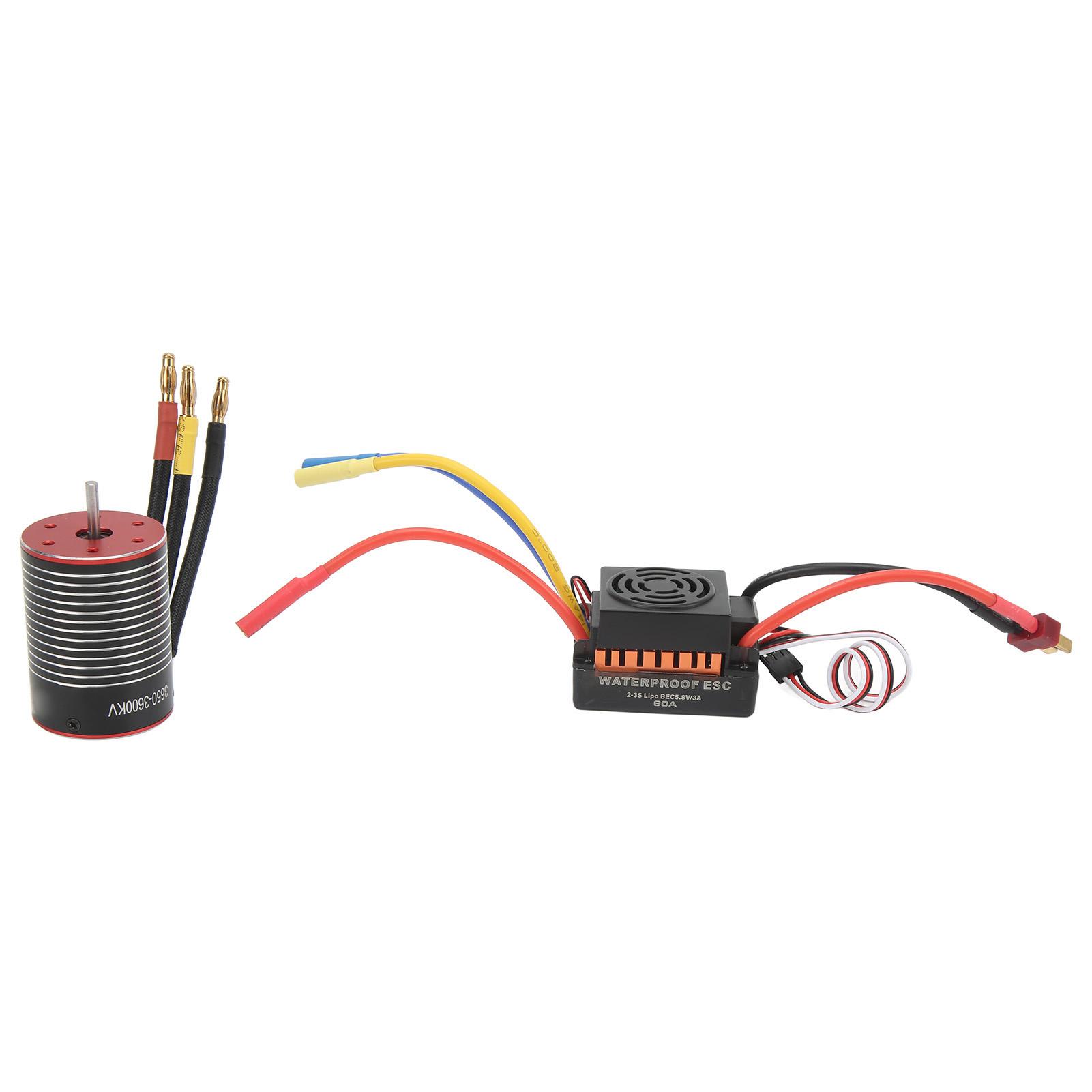 

Безколекторний двигун 3600KV 60A ESC Комбо Висококрутний Водонепроникний Пилозахищений Набір безколекторного двигуна та ESC для