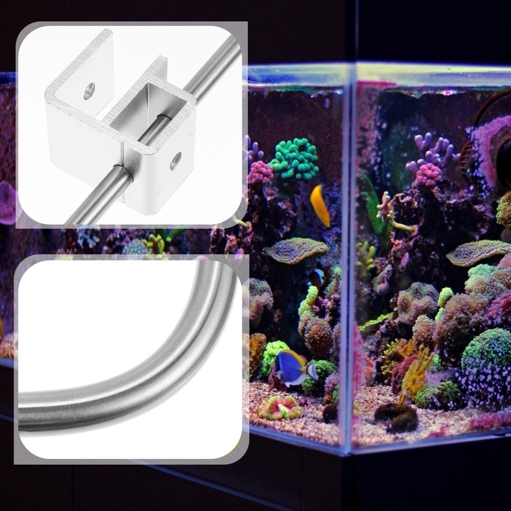 1 set Staffa Regolabile in Lega di Alluminio per Acquario Supporto Robusto Resistente Supporto Sospeso Stand per Illuminazione Acquario Luce