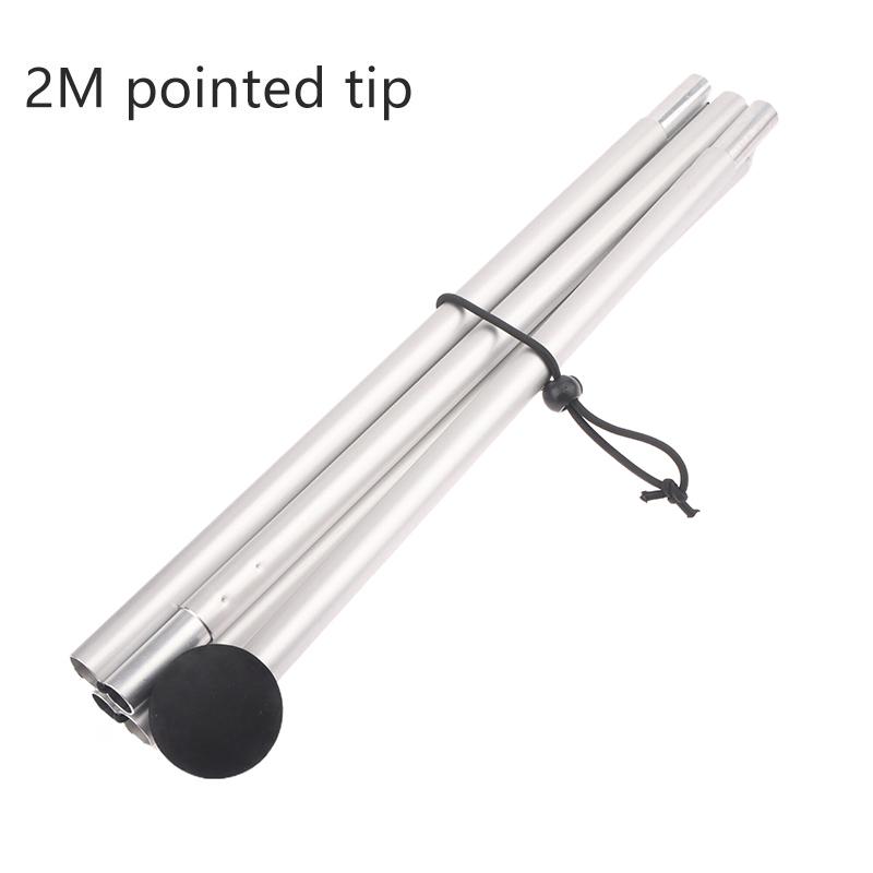 1Pc 5Section 1.6/2M Aluminum Alloy Adjustable Shelter Awning Support Pole Foldable Beach Canopy Tent Pole Shelter Tarp Pole