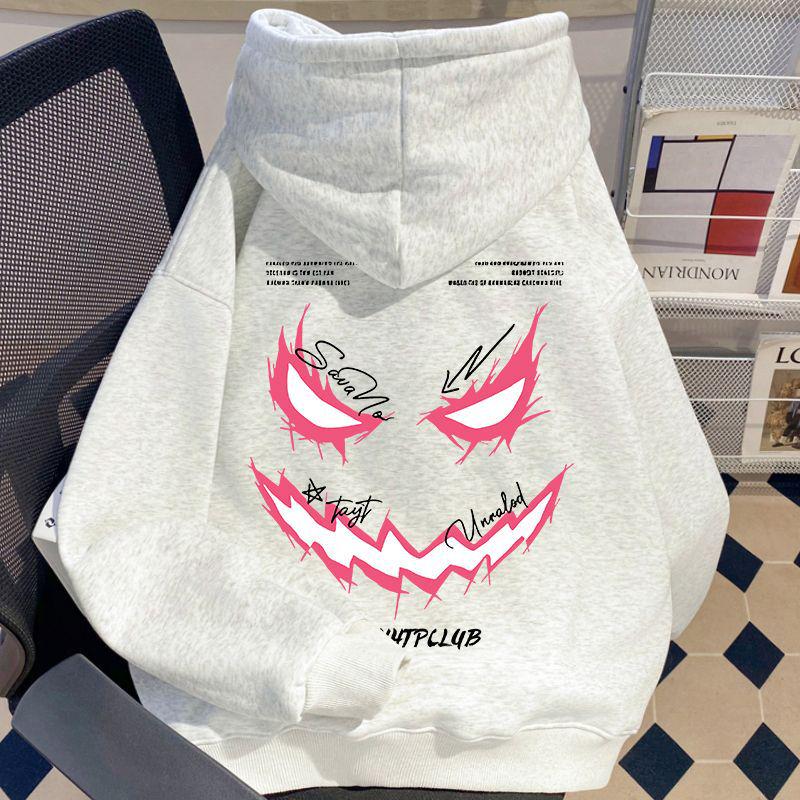 Women's Oversized Fleece-Lined Hoodie: American-Style, Thick, Warm, Long-Sleeve Jacket
