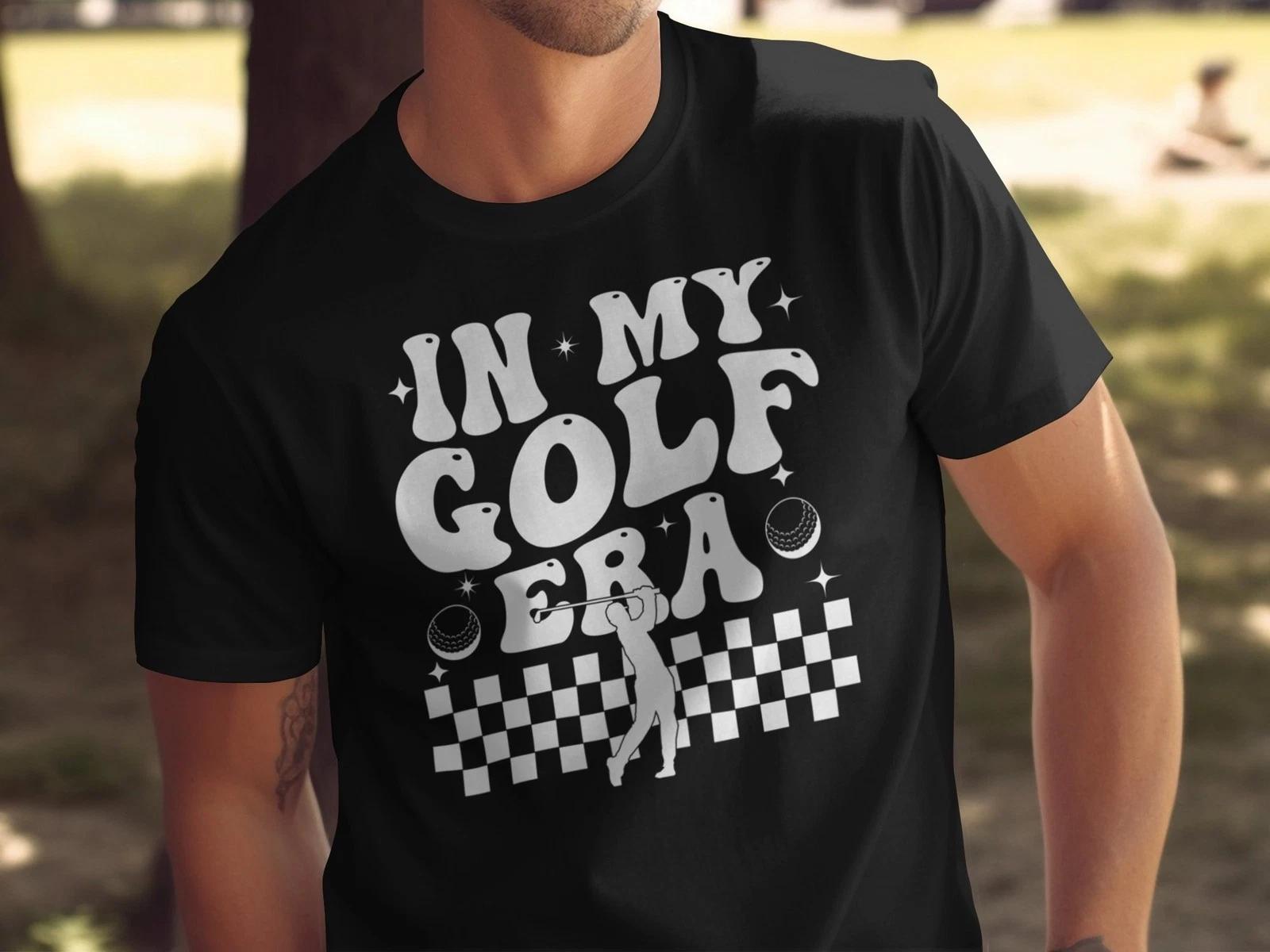 In My Golf Era T-Shirt, Funny Golfer Gift Retro Vintage Golfing Tee Unisex Top S