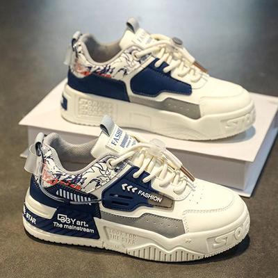Modne Buty Skate dla Chłopców 2025: Jesienne codzienne białe buty sportowe z miękką podeszwą dla starszych dzieci