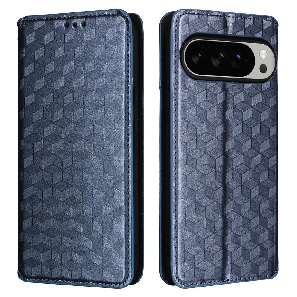 For Google Pixel 10 Pro XL Case Wallet Rhombus Imprinted Leather Phone Cover