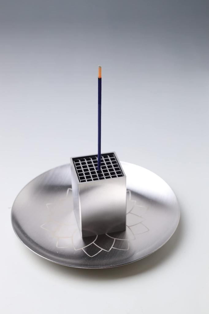 Incense holder Stainless no ash easy to (Shintsuto) steel, required, safe, clean.