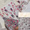 Punk Silver Metal Line Star Flower Love Colorful Butterfly Nail Art Stickers Horror Halloween Decorations Manicure Decals