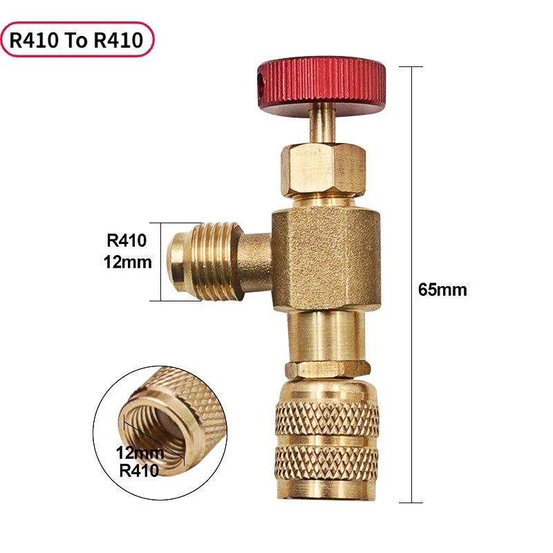 Supapă de siguranță pentru lichid R410A R22 Refrigerant pentru aer condiționat Adaptor de siguranță 1/4" Reparații aer condiționat și fluor