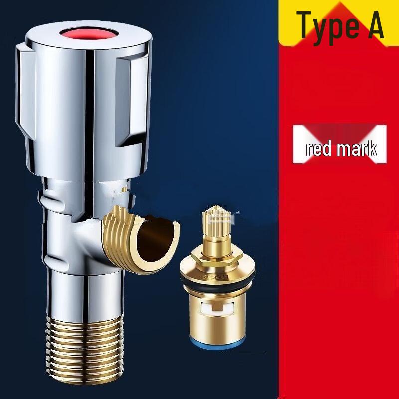 Shengbai Thickened Metal Hot Water Angle Valve (2-Pack)