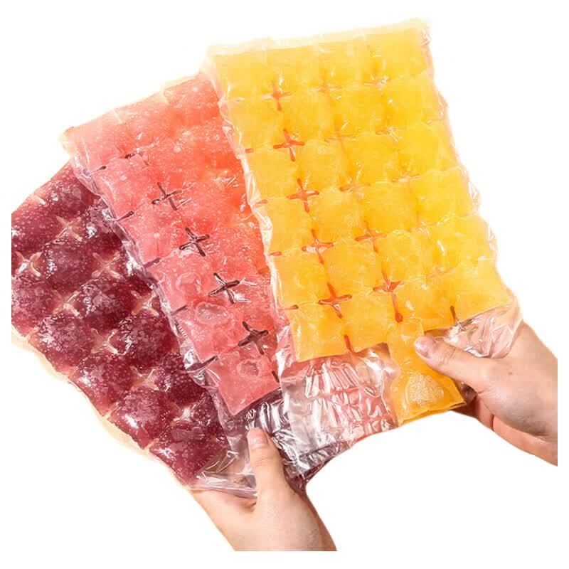 Yumeng Disposable 24-Grid Self-Sealing Ice Cube Bags (5x50Pcs)