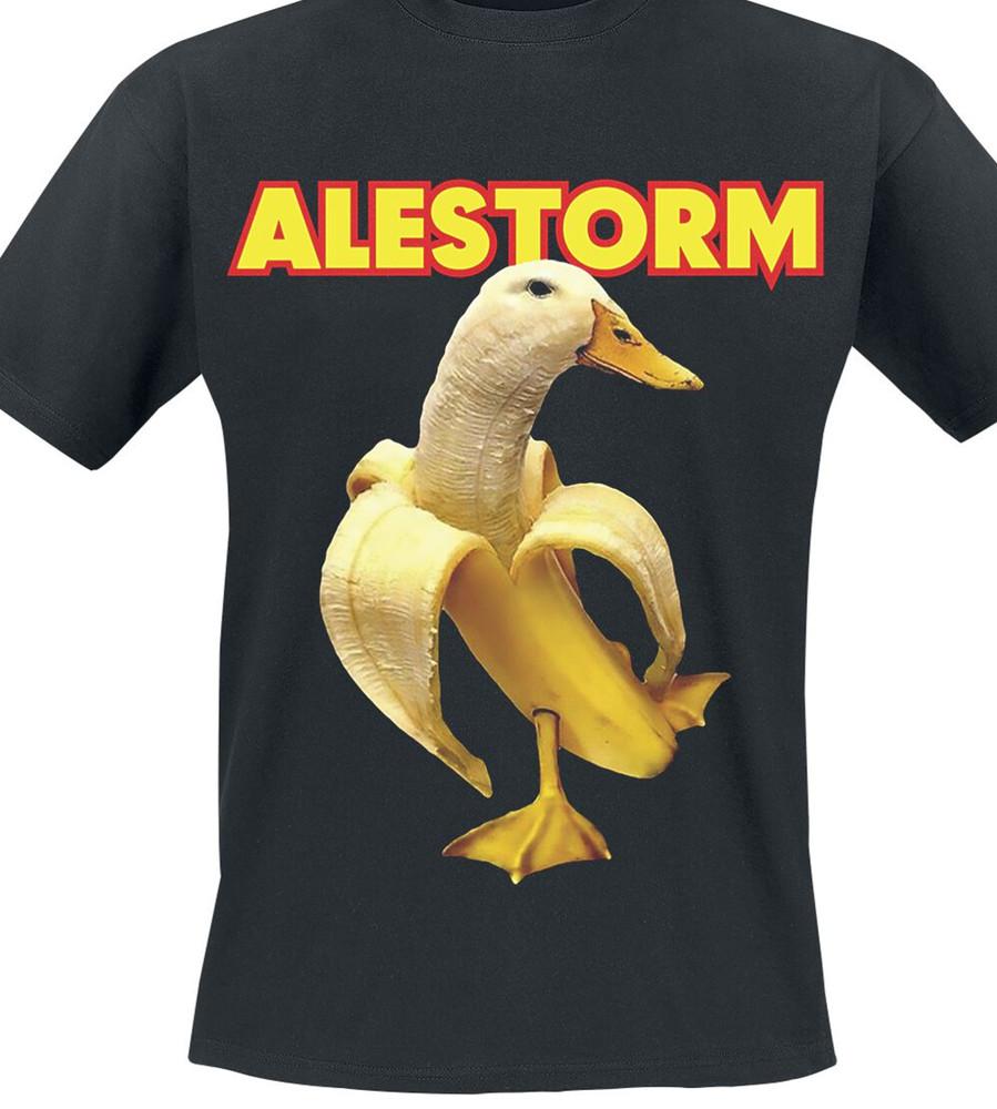 

hot Alestorm band banana duck Tshirt Black Unisex Tee All Sizes S5Xl X173 Unisex T-Shirt XXL