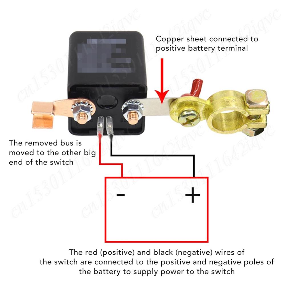 Remote Battery Disconnect Switch 12V 200A Car Kill Switch Anti-Theft Prevent Battery Drain Remote Control Cut Off Switch for Car