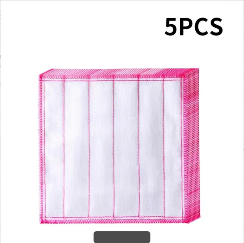 Anti-Oil Kitchen Towel 8 Layers Microfiber Kitchen Cleaning Cloth Thicken Absorbent Scouring Pad Kitchen Daily Dish Towel 30cm