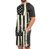 Men's Short Sleeve Pajama Set Lightweight Breathable Soft Fabric Lounge Wear Comfortable Fit Summer Homewear