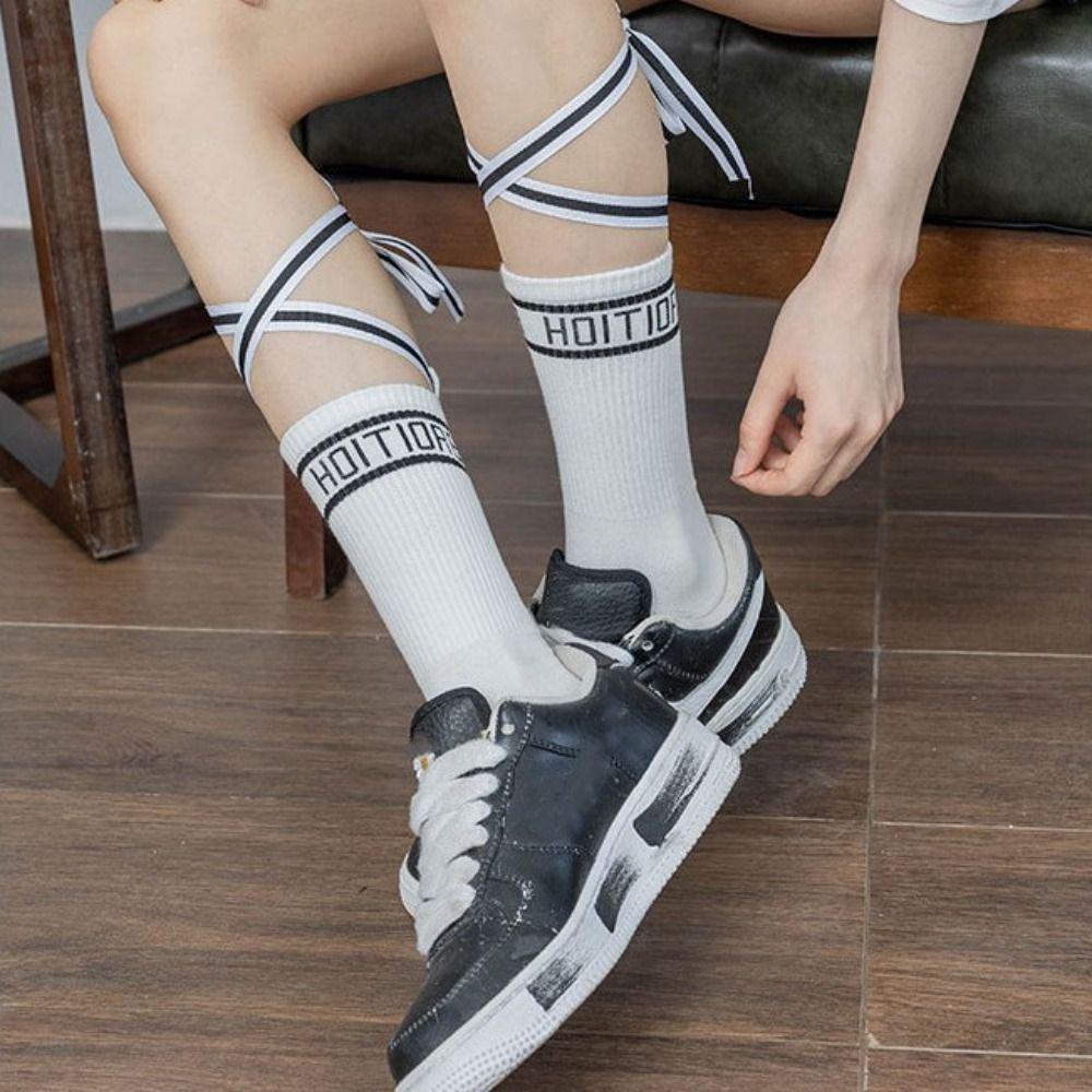 Mid Length Long Socks Cotton Mid-Tube Sock Fashion Cashmere Socks  Ladies
