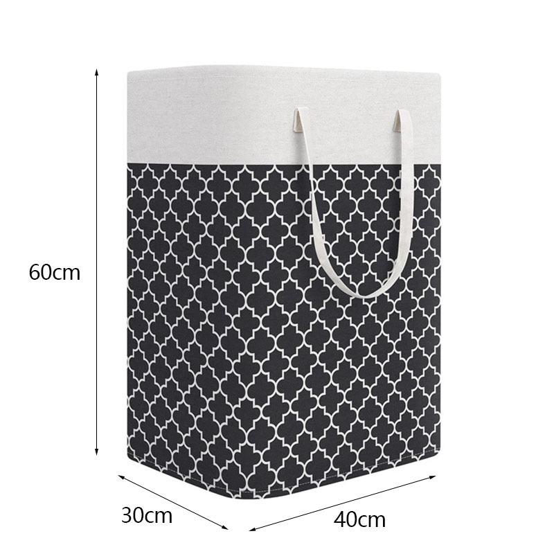 Foldable Cotton Linen Laundry Toy Storage Basket - Waterproof, Large Capacity
