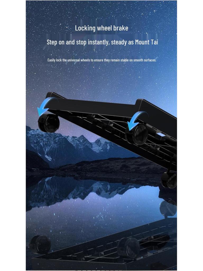 Movable Desktop Computer Stand and Storage Rack