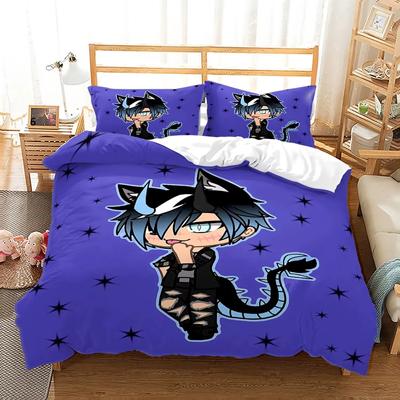 3D Gedrucktes Neues Gacha Life Bettwäsche-Set Kissenbezug Bettdeckenbezug 3-teilig Doppel Twin Full Queen King Erwachsene Jungen Bettwäsche Bettbezug