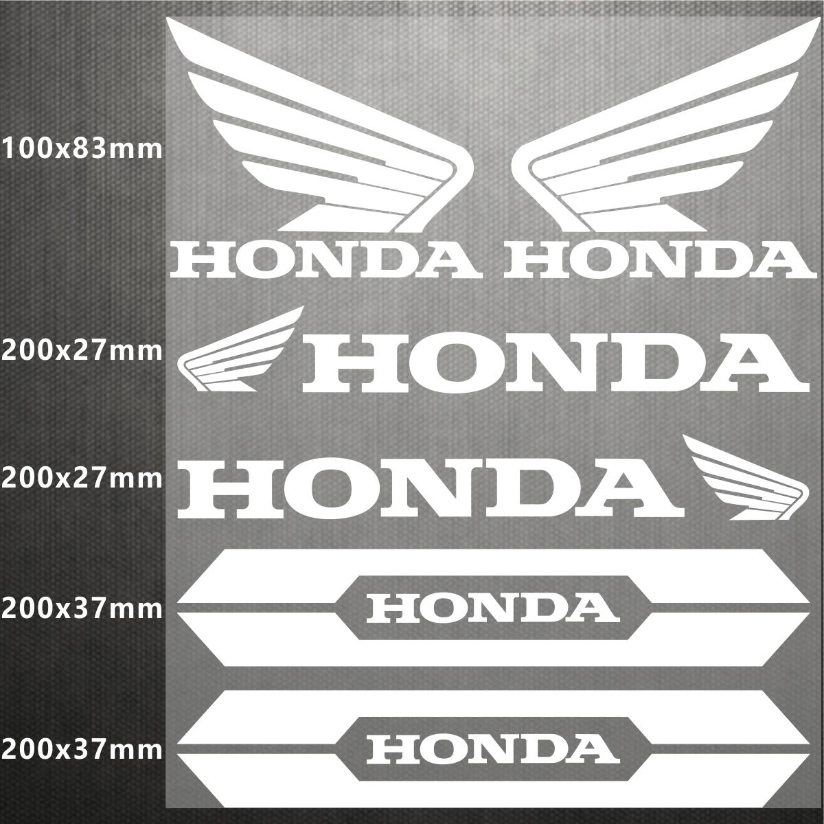 Vinyl Honda Sticker Logo Motorcycle Hemet Decal Waterproof Reflective белый
