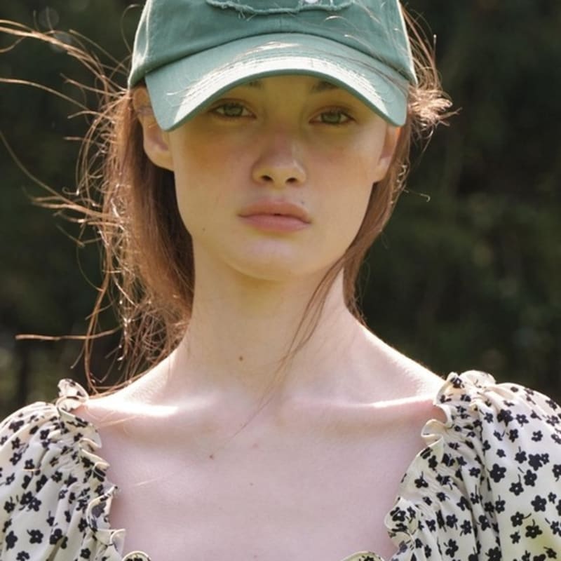 

AMONG A LETTERING LOGO CAP_GREEN Green