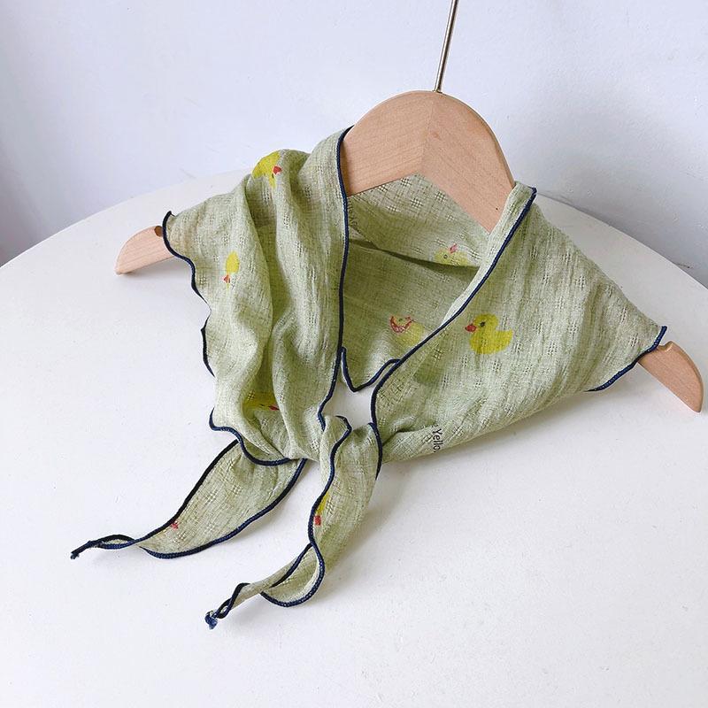 Summer New Triangle Soft Neck Protection Scarf Children's Cute Small Scarf Parent-child Small Scarves