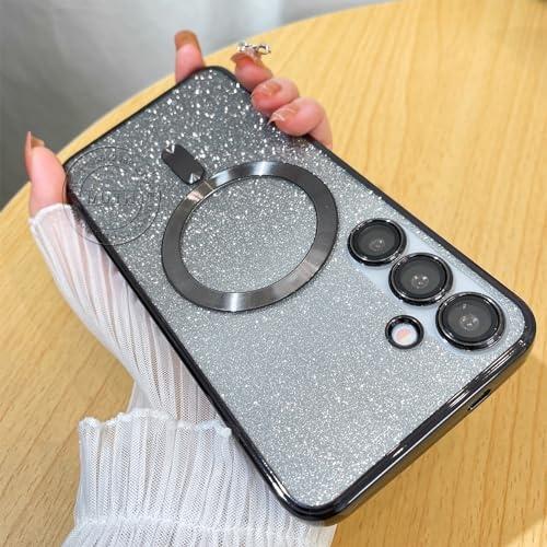 

Блестящий чехол для Samsung Galaxy S24FE S23FE S21FE S20FE S25 S24 S23 S22 S21 S20 Plus FE чехол Note20 Ultra Plat Wireless MagSafe For Galaxy S24 Ultra