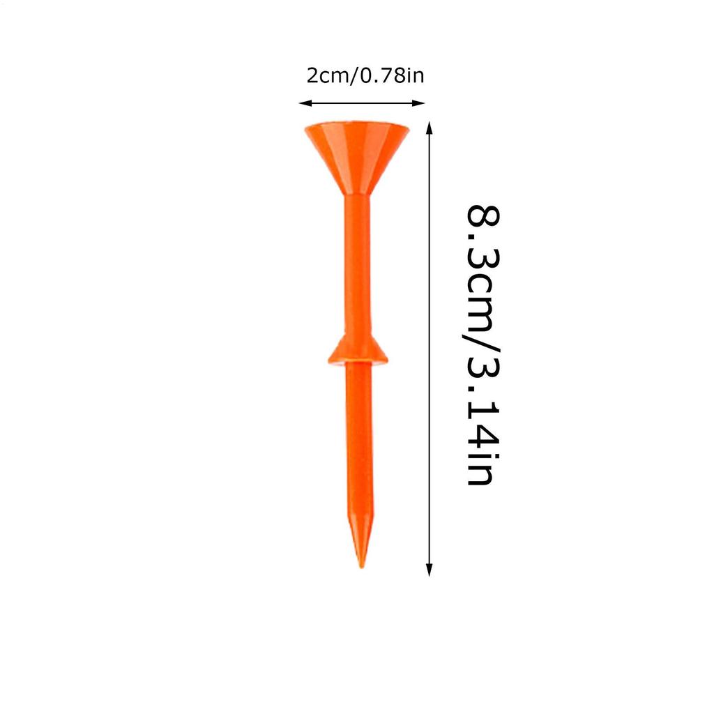 50pcs Golf Tees Plastic Cup Long 83mm Bulk Golf Cup Tee Durable Lightweight Portable Training Accessories Random Color Mixing