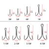 50Pcs/Box Mix Treble Fishing Hooks Kit Treble Hooks Fishhook For Artificial Hard Bait Bass Trout Saltwater Triple Fishing Hooks