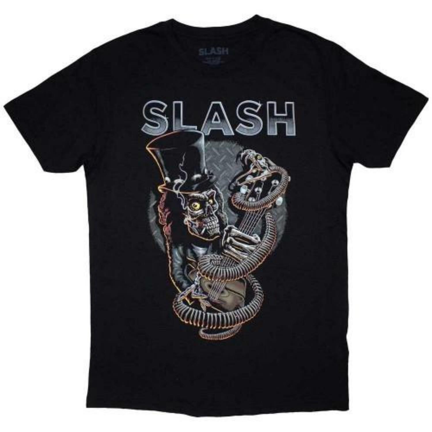 Slash Unisex Adult Skull Guitar Snake T-Shirt S чёрный