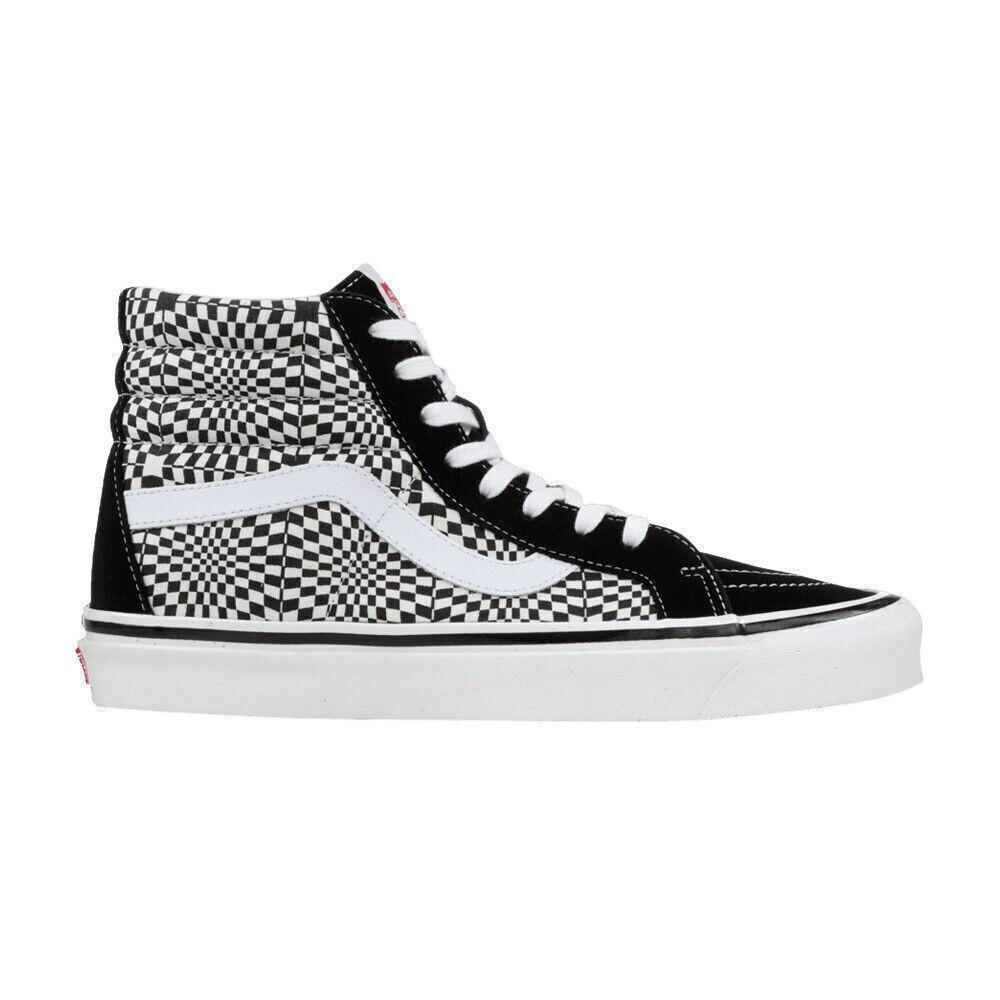 Vans Sk8-Hi 38 DX  Warp Check - Black White  VN0A38GFVMY Men s Shoes 37