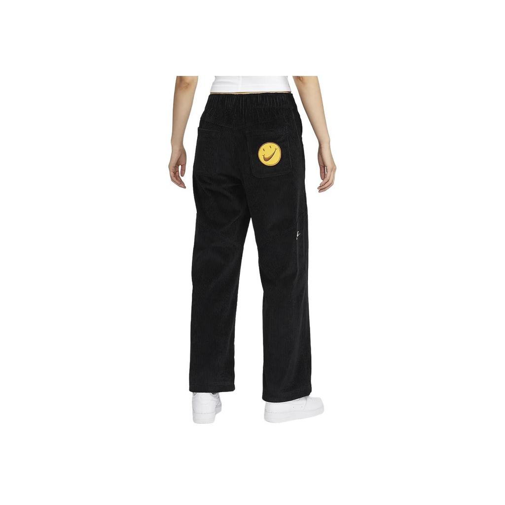Nike Pantaloni Casual Larghi a Gamba Dritta da Donna Fondi Neri HF0356-010
