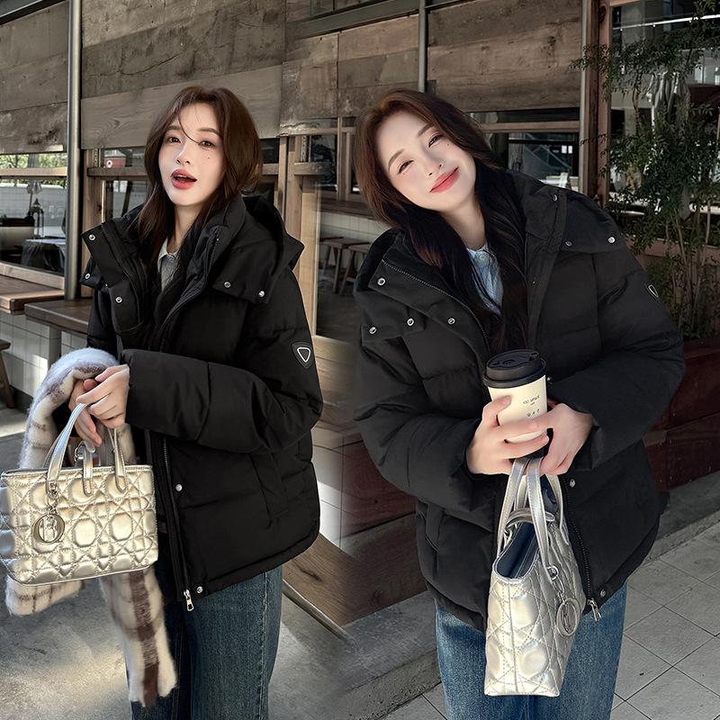 Bread clothes down cotton-padded clothes women's new fashion college small hooded winter thickened cotton-padded jacket