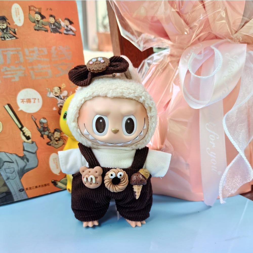 {Bebiskläder Endast} 17cm Överraskningslåda Bebiskläder Nyckelring Dockkläder Overallset Bebiskläder Byte