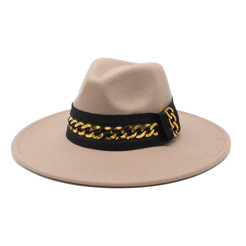 Exotic 9.5Cm Large Brim Top Hat Ethnic Accessories Jazz Hat Cashmere Felt Hat Gentleman And Lady Hat