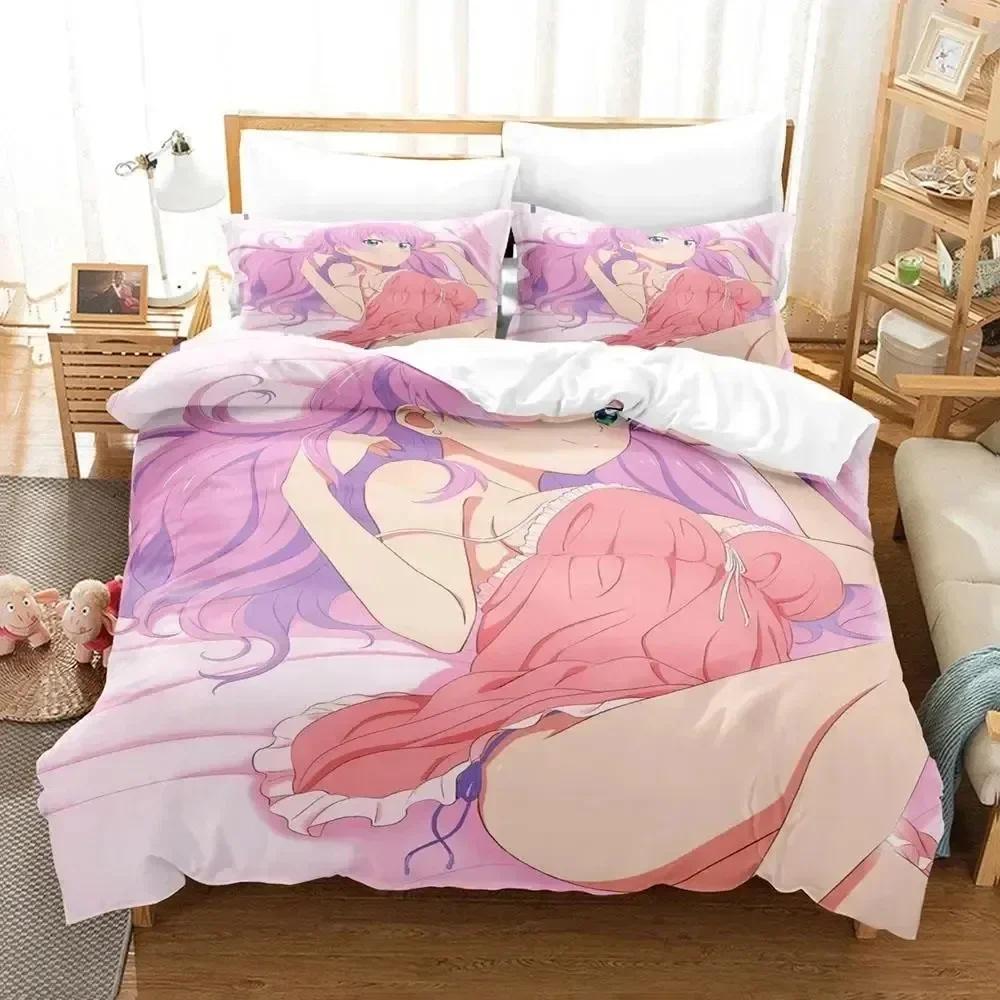 Anime Mehr als ein Ehepaar, aber keine Liebenden Bettwäscheset Bettbezug Laken Bedrucktes Bettset Kissenbezug Bettdecke Schlafzimmer