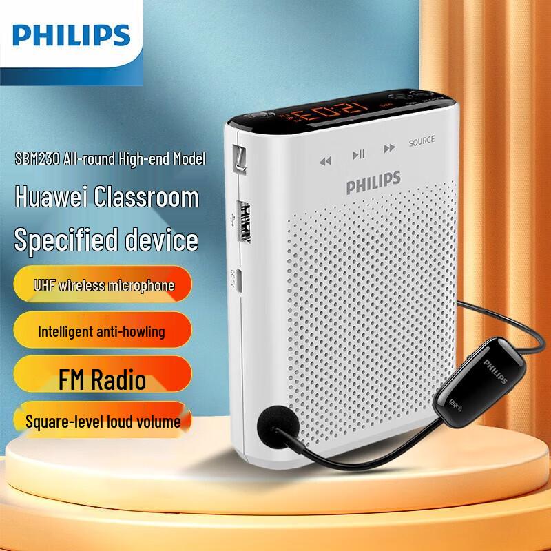 Philips SBM230 Wireless Portable Voice Amplifier with Waist-worn Microphone