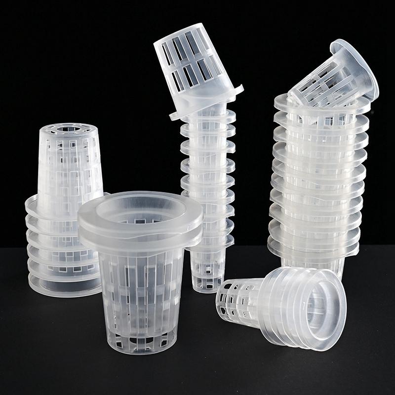 50Pcs Hydroponic Soilless Mesh Net Basket Plant Vegetable Growing Nursery Cup Pot Sponge Fixator Container Aeroponic Veg Planter