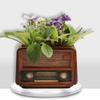 Creative Vintage Radio Planter Retro Succulent Flower Pot Gift Radio TV Potted Plant  Home Decor