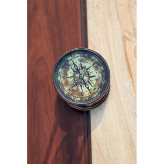 Vintage mosazný pískový časovač s kompasem || Starožitné námořní přesýpací hodiny Sand Timer || Ručně vyráběné krásné mosazné dekorace pro domácnost