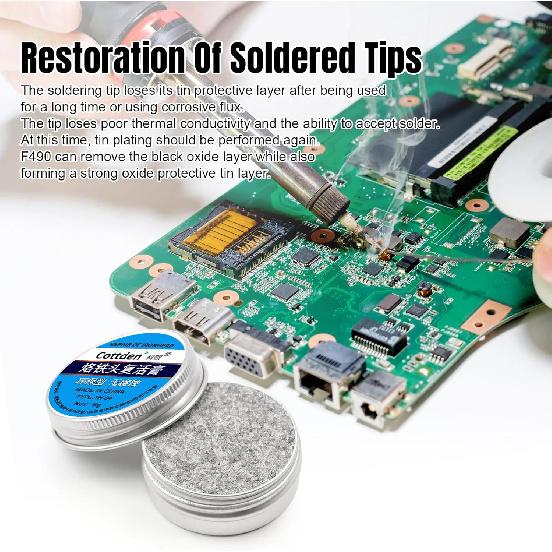 New Soldering Iron Tip Refresher Non-stick Tin Solder Cream Clean Paste for Oxide Head Resurrection Oxidative Activator