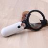 Magnifying Glass With Light, 3X Lighted Magnifying Glass, 3 Led White Lights Handheld Magnifying Glass, Illuminated Magnifier For Reading, Seniors, Je