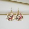 Chinese Style Guochao Koi Sika Deer Moon Rabbit Creative Color Design Cute Multi-Cartoon Ear Hook Series Earrings