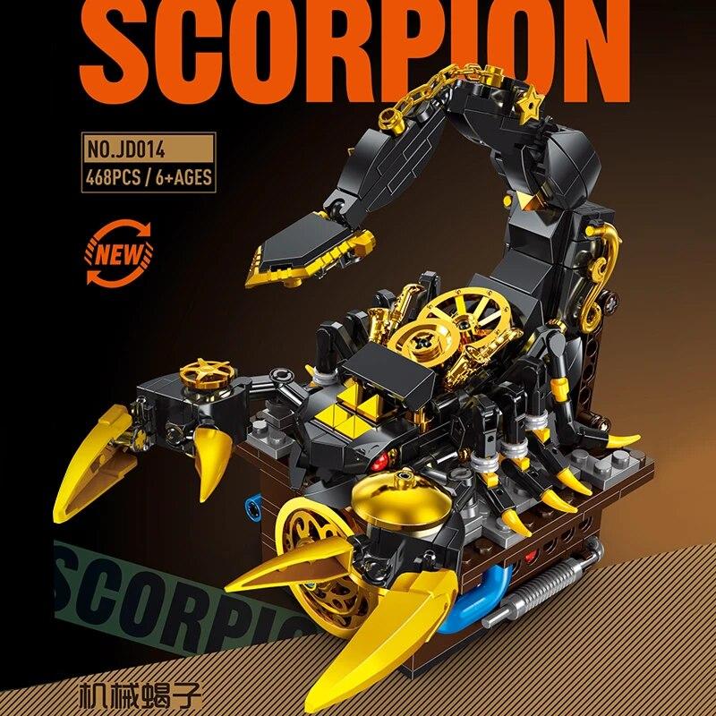 MOC Kreative Punk Mechanische Käfer Heuschrecke Skorpion Mantis Tiere Modell Bausteine DIY Ziegel Kinder WEIHNACHTEN Geschenke Spielzeug