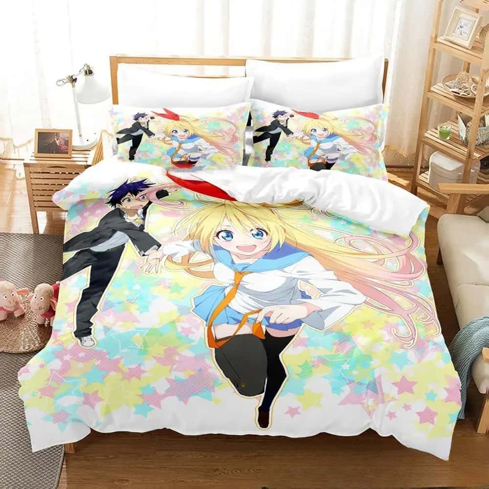 3D Print Anime Nisekoi False Love Bedding Collection Boys Girls Twin Queen King Size Duvet Cover Pillowcase Bed Boys Adult Home Textile